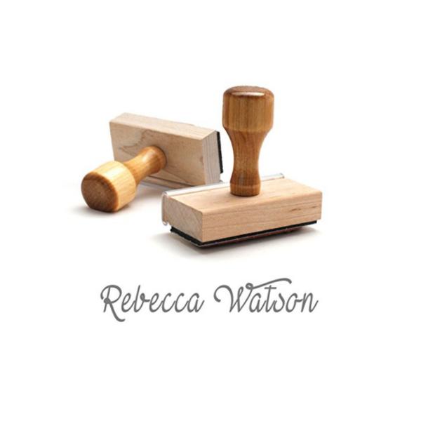 Personalized Wooden Signature Stamp – Elegant and Timeless